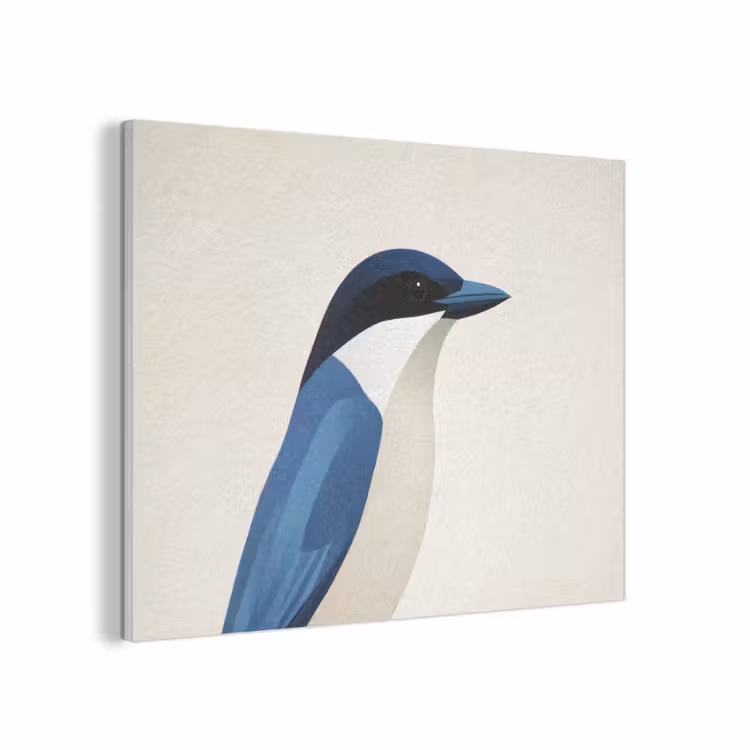 Illustratie - Blauw - Vogel PET vilt klein -3d