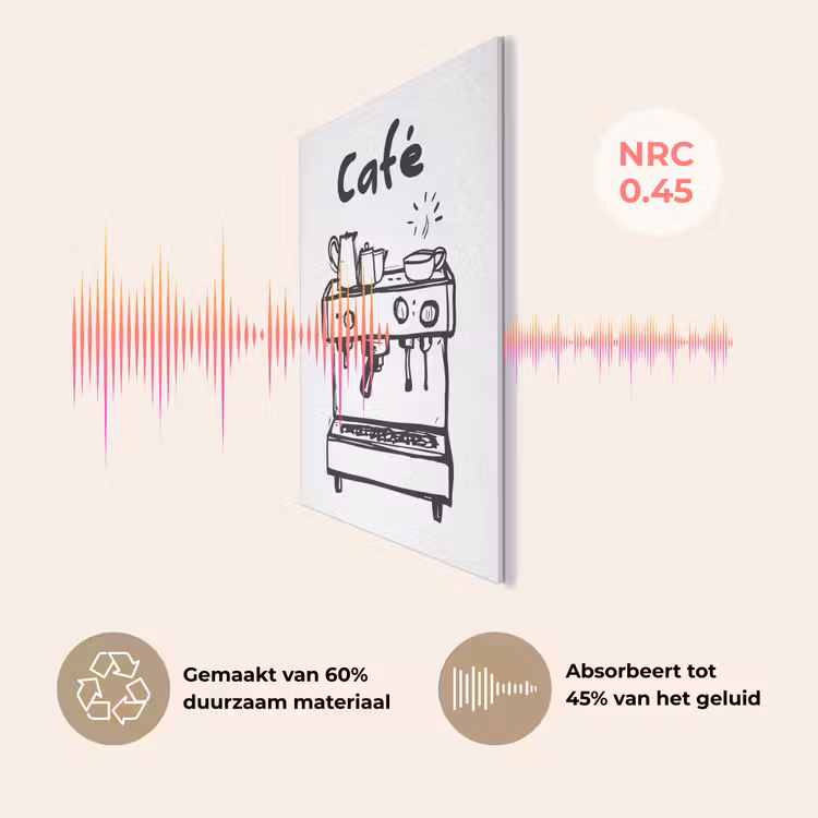 Illustratie - Café - Koffiemachine - Kopjes PET vilt klein -USP_NL