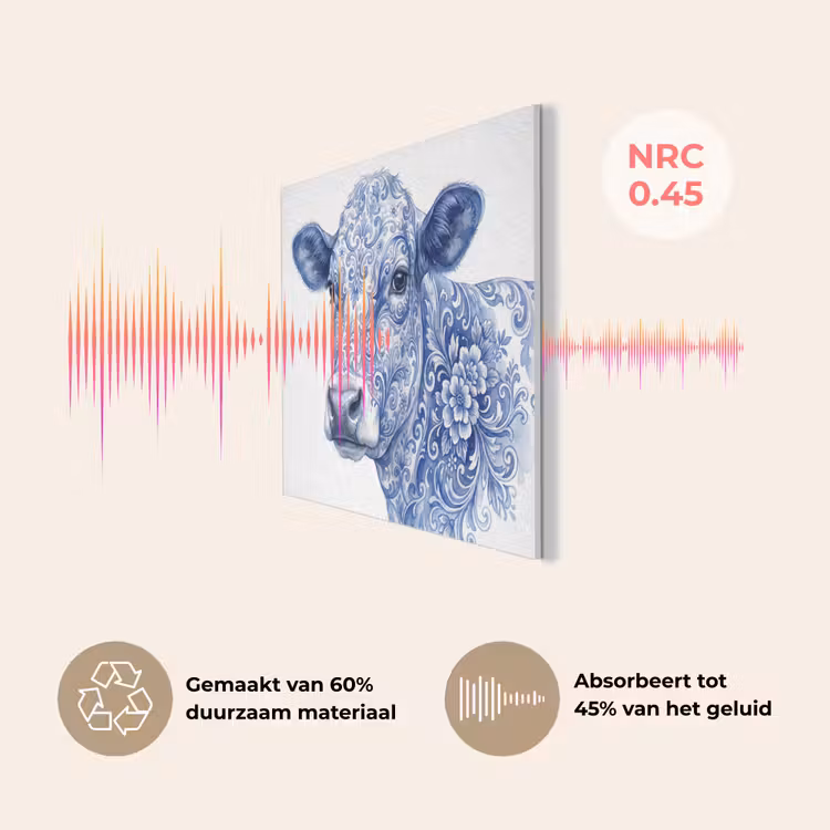 Illustratie - Koe - Blauw PET vilt klein -USP_NL