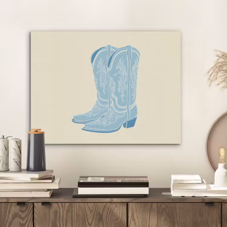 Illustratie - Cowboylaarzen - Patroon PET vilt klein -sfeer1