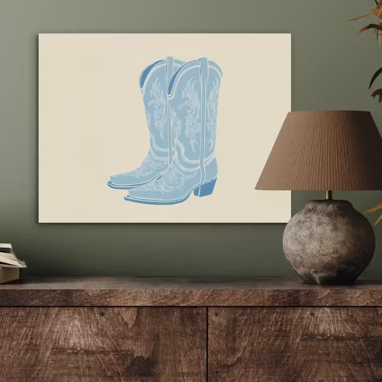 Illustratie - Cowboylaarzen - Patroon PET vilt klein -sfeer2