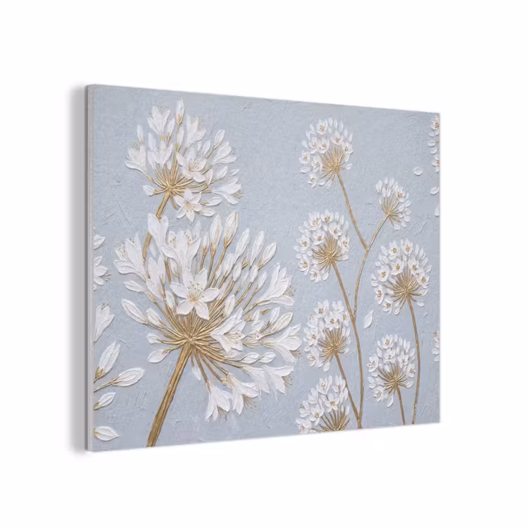 Illustratie - Bloemen - Blauw PET vilt klein -3d