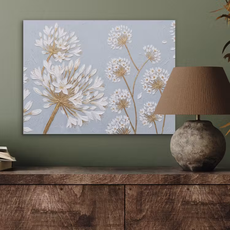 Illustratie - Bloemen - Blauw PET vilt klein -sfeer2