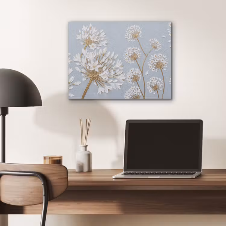 Illustratie - Bloemen - Blauw PET vilt klein -sfeer5