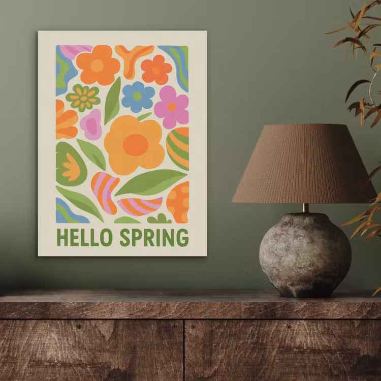 Illustratie - Bloemen - Quote - Kleurrijk PET vilt klein -sfeer2