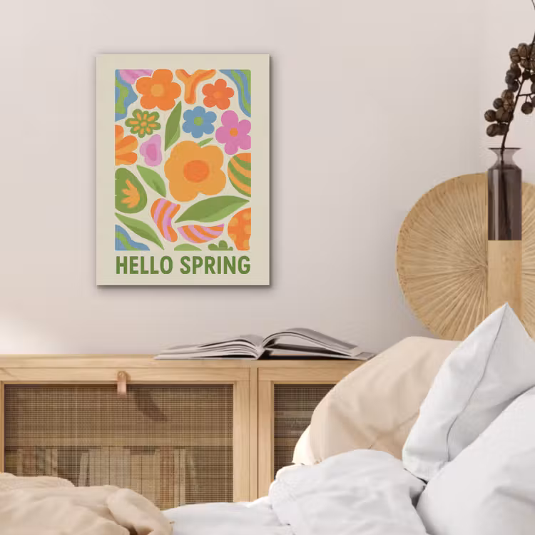 Illustratie - Bloemen - Quote - Kleurrijk PET vilt klein -sfeer3