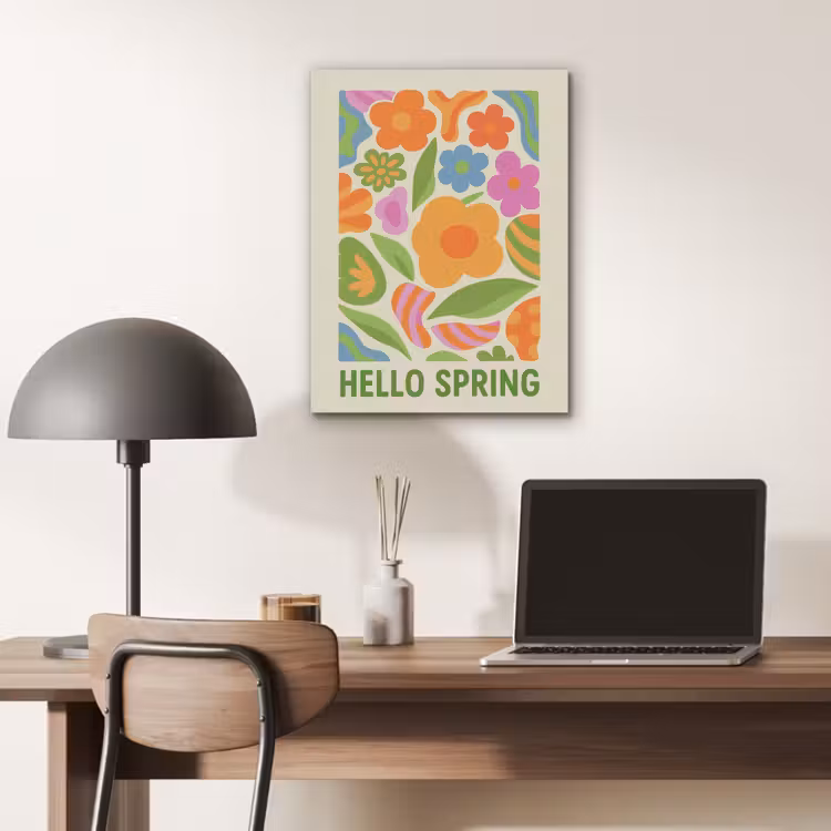 Illustratie - Bloemen - Quote - Kleurrijk PET vilt klein -sfeer5