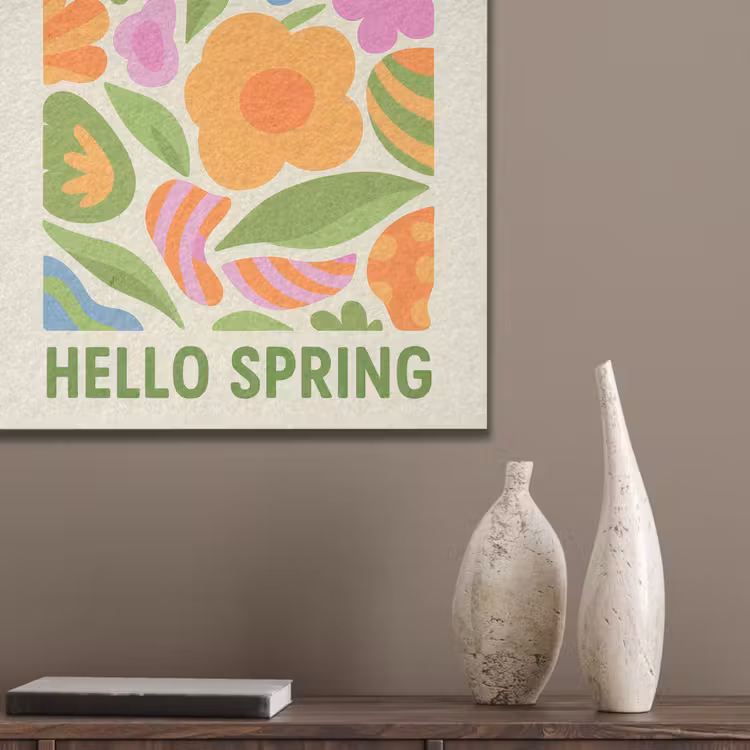Illustratie - Bloemen - Quote - Kleurrijk PET vilt klein -sfeer6_closeup