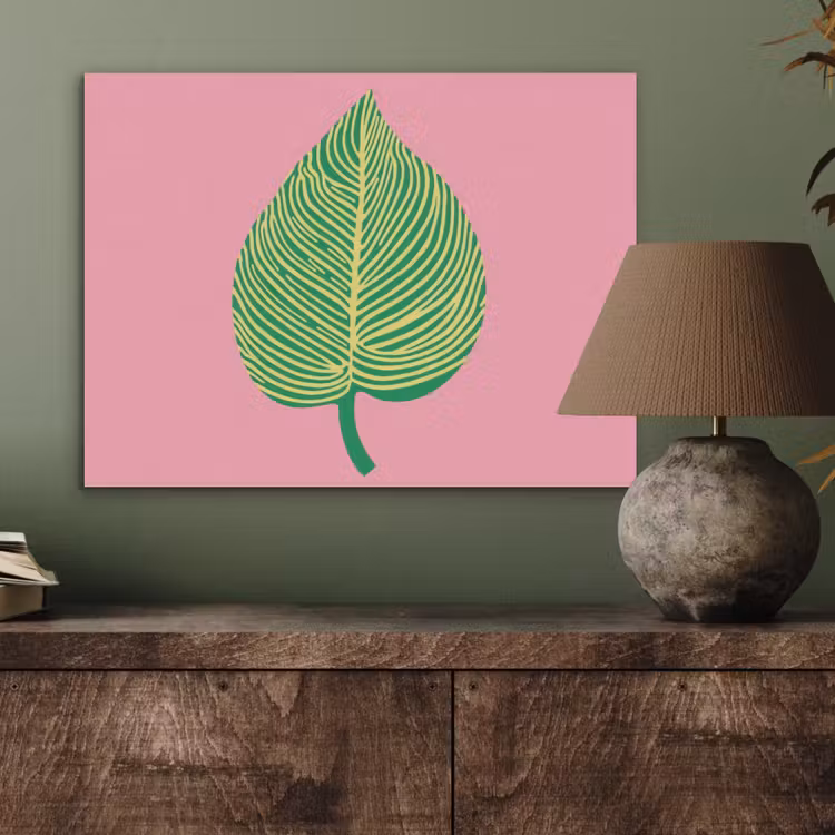 Illustratie - Blad - Minimalistisch - Groen PET vilt klein -sfeer2