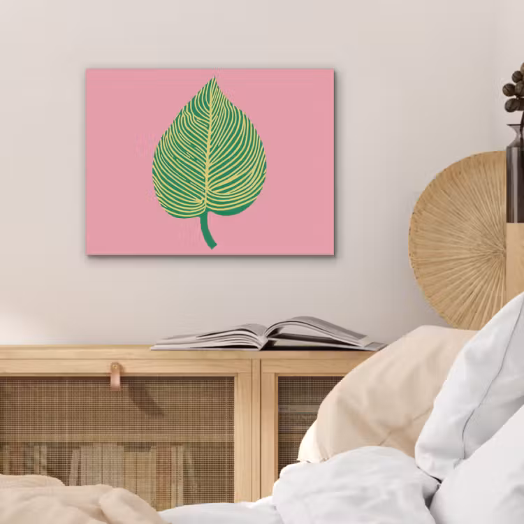 Illustratie - Blad - Minimalistisch - Groen PET vilt klein -sfeer3