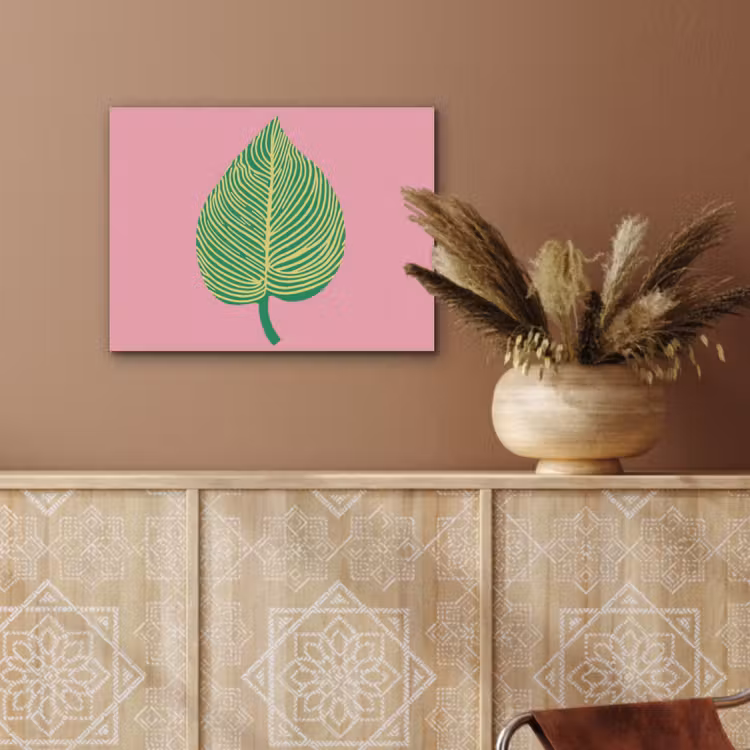 Illustratie - Blad - Minimalistisch - Groen PET vilt klein -sfeer4