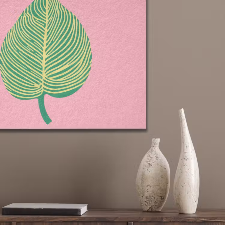 Illustratie - Blad - Minimalistisch - Groen PET vilt klein -sfeer6_closeup