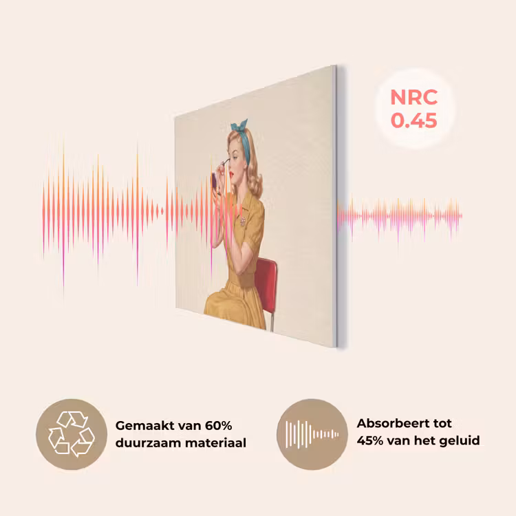 Illustratie - Mascara - Vrouw - Geel PET vilt klein -USP_NL