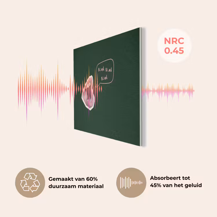 Illustratie - Mond - Donkergroen - Tekstwolkje PET vilt klein -USP_NL