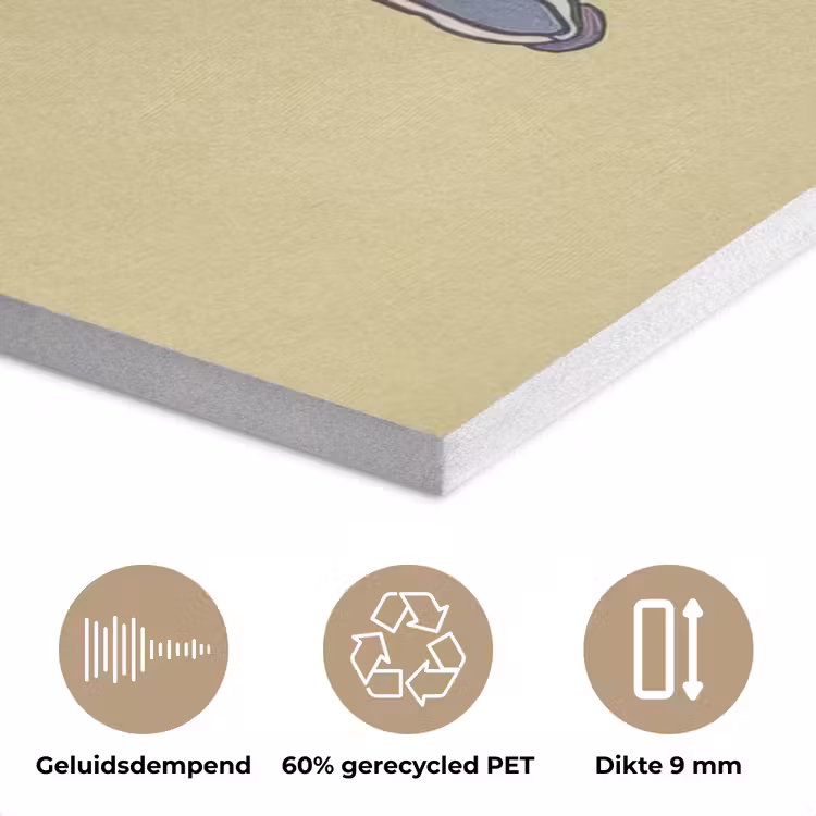 Illustratie - Bord - Bestek - Beige PET vilt klein -closeup_NL