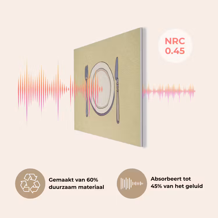 Illustratie - Bord - Bestek - Beige PET vilt klein -USP_NL