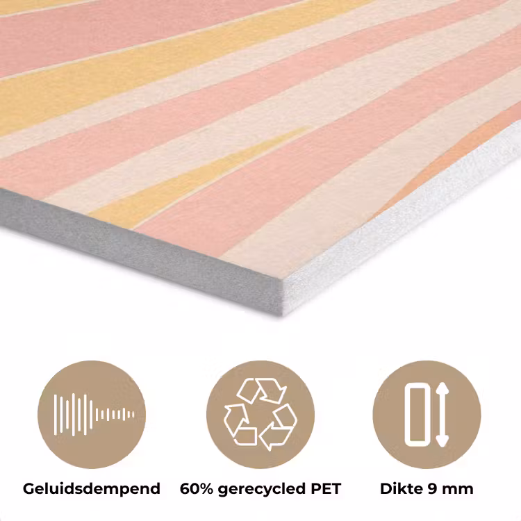 Illustratie - Zon - Pastelkleuren PET vilt klein -closeup_NL