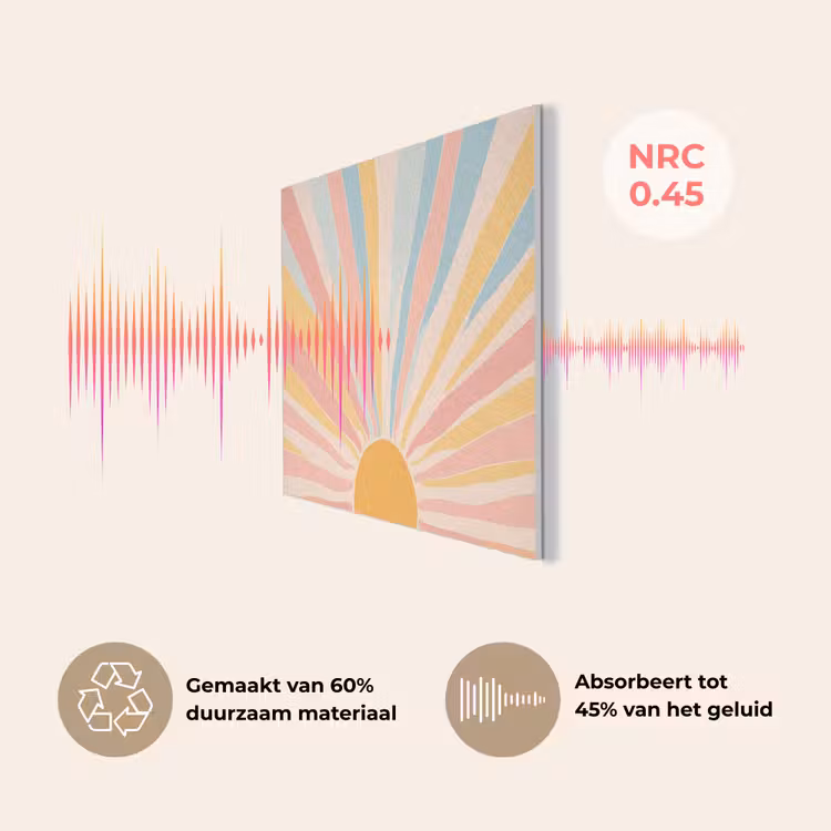 Illustratie - Zon - Pastelkleuren PET vilt klein -USP_NL