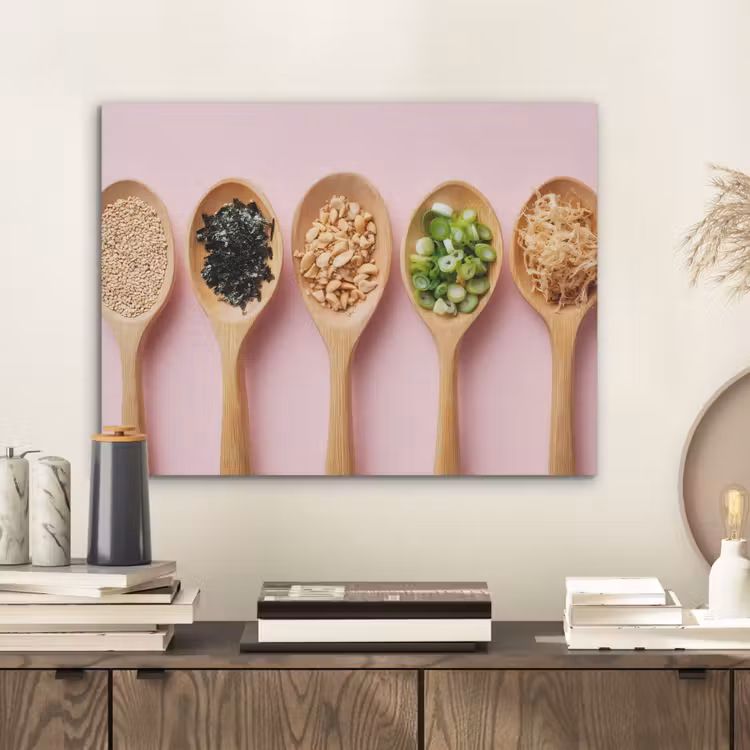 Ingrediënten - Lepels - Hout - Roze PET vilt klein -sfeer1