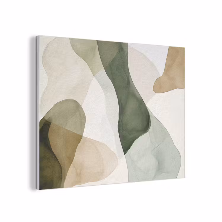 Japandi - Abstract - Groen PET vilt klein -3d