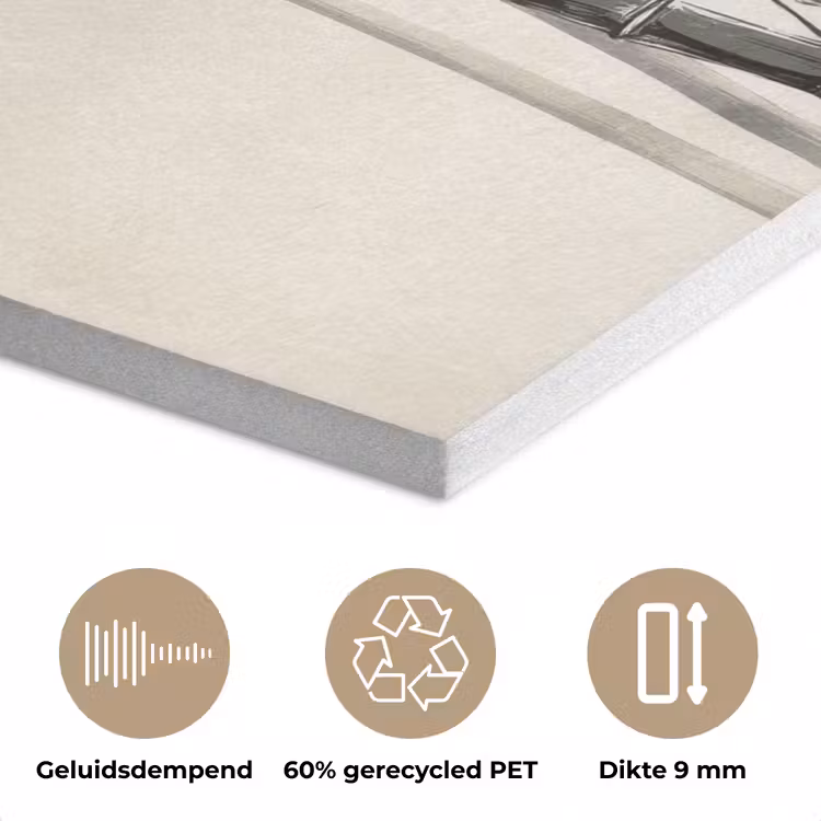 Japandi - Bamboe - Beige PET vilt klein -closeup_NL