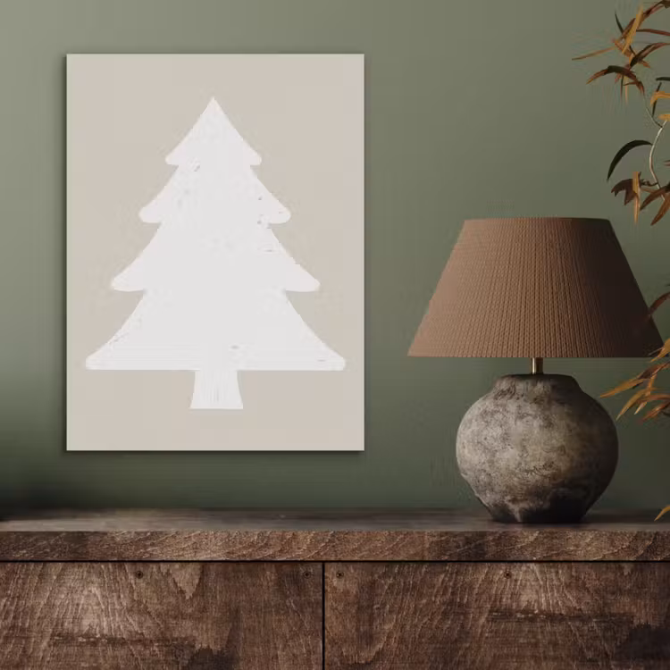 Japandi - Kerstboom - Beige - Kerstversiering PET vilt klein -sfeer2