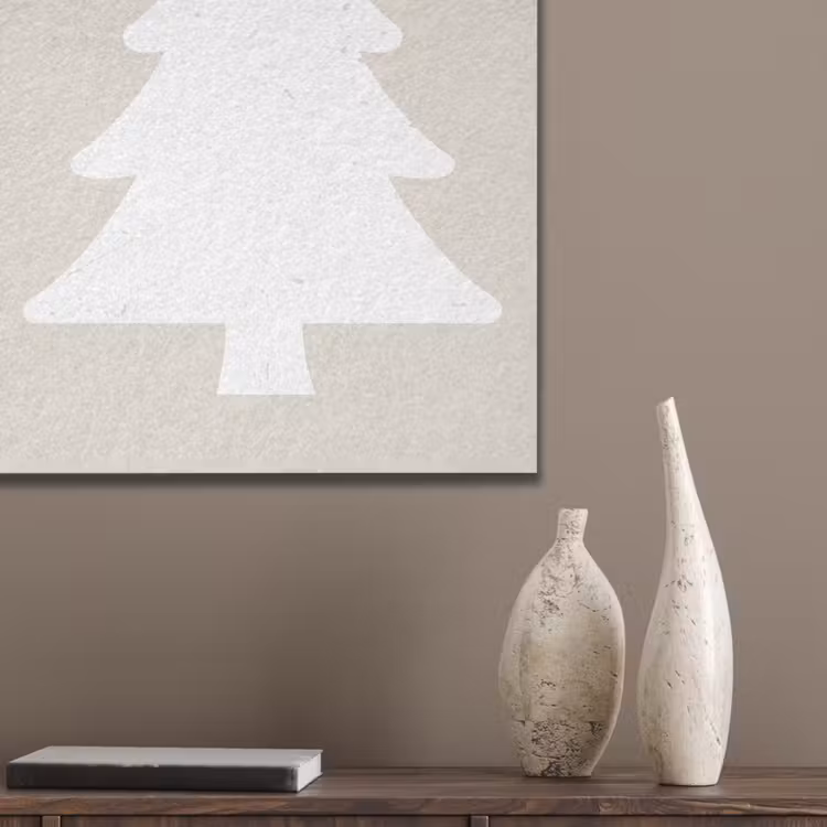 Japandi - Kerstboom - Beige - Kerstversiering PET vilt klein -sfeer6_closeup