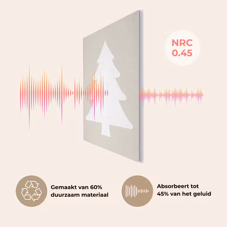 Japandi - Kerstboom - Beige - Kerstversiering PET vilt klein -USP_NL