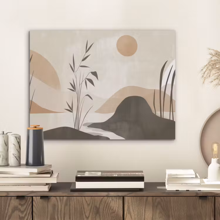 Japandi - Landschap - Beige PET vilt klein -sfeer1