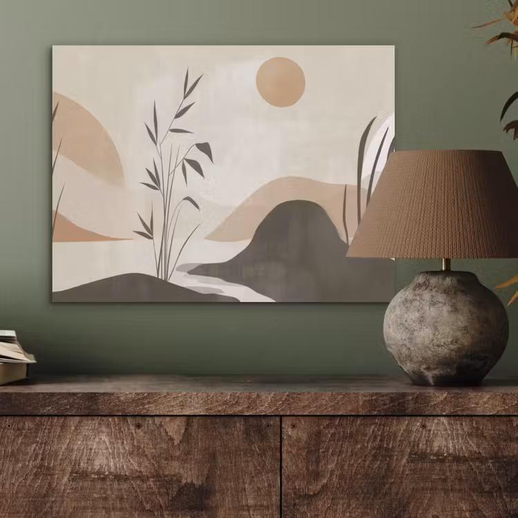 Japandi - Landschap - Beige PET vilt klein -sfeer2