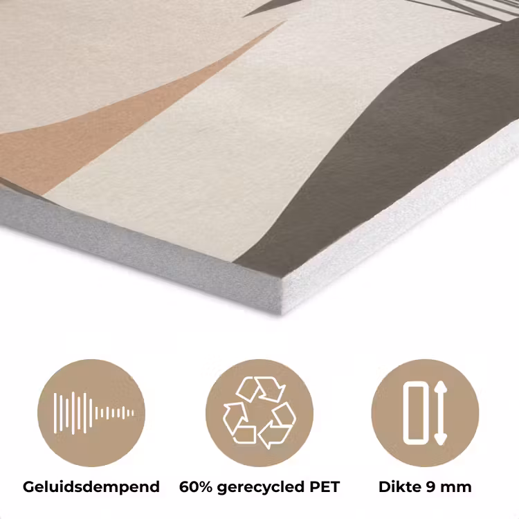 Japandi - Landschap - Beige PET vilt klein -closeup_NL
