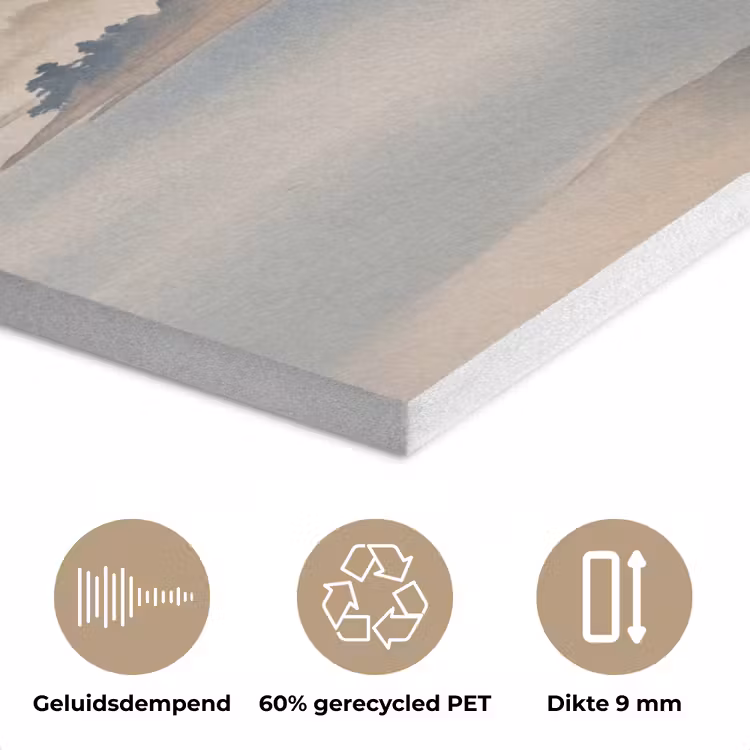 Japans - Landschap - Beige PET vilt klein -closeup_NL