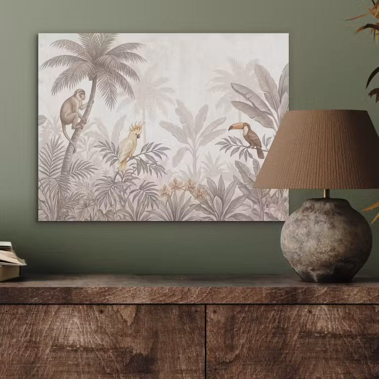 Jungle - Dieren - Palmbomen PET vilt klein -sfeer2