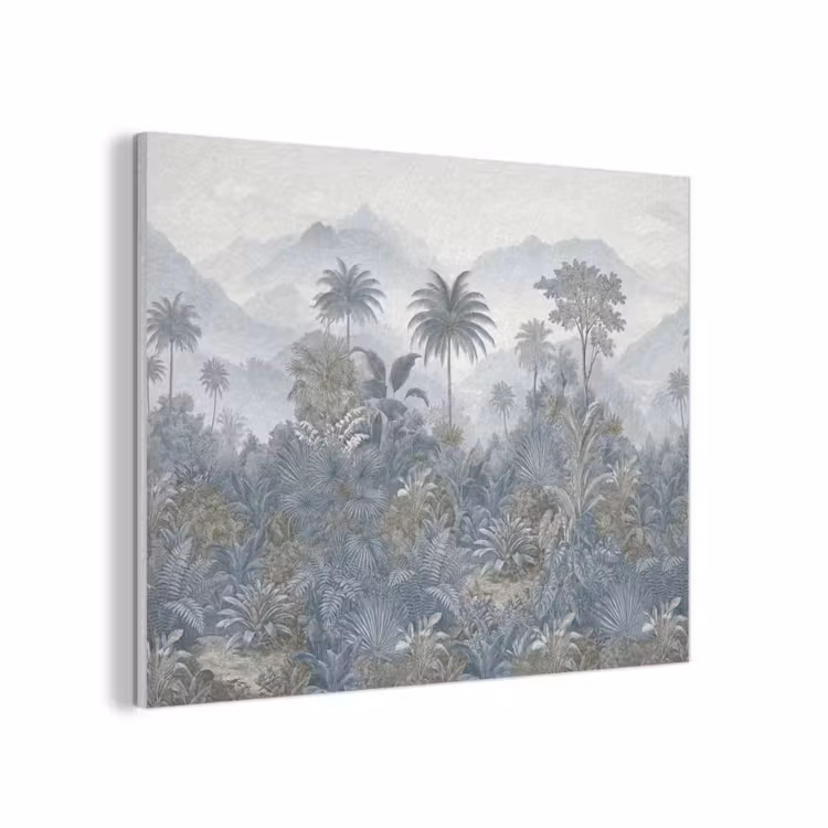 Jungle - Landschap - Blauw PET vilt klein -3d