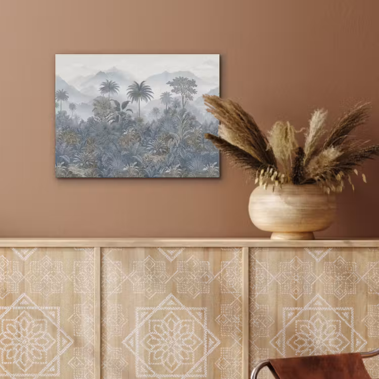 Jungle - Landschap - Blauw PET vilt klein -sfeer4