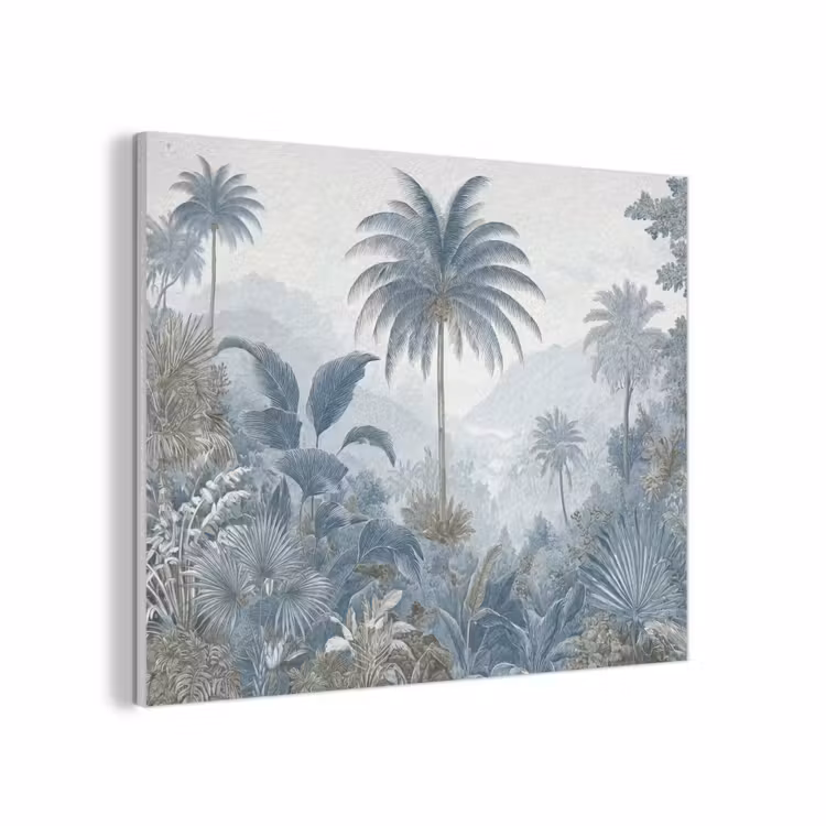 Jungle - Modern - Blauw - Groen PET vilt klein -3d