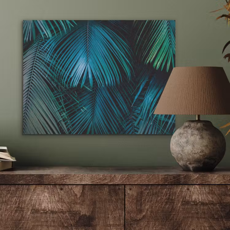 Inductie mat - Jungle - Inductie beschermer - Palmblad - Natuur PET vilt klein -sfeer2
