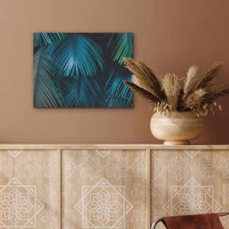 Inductie mat - Jungle - Inductie beschermer - Palmblad - Natuur PET vilt klein -sfeer4