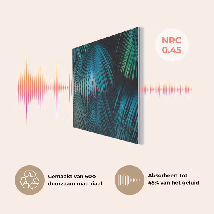 Inductie mat - Jungle - Inductie beschermer - Palmblad - Natuur PET vilt klein -USP_NL