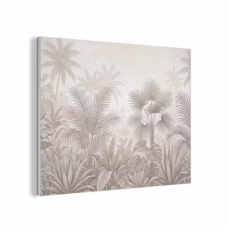 Jungle - Tropisch - Natuur -Vintage - Beige PET vilt klein -3d