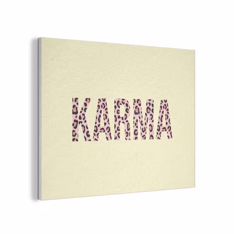 Karma - Luipaardprint - Geel PET vilt klein -3d