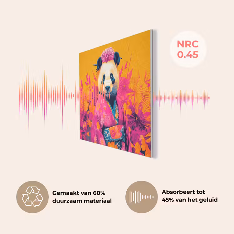 Kimono - Roze - Panda - Bloemenkroon PET vilt klein -USP_NL