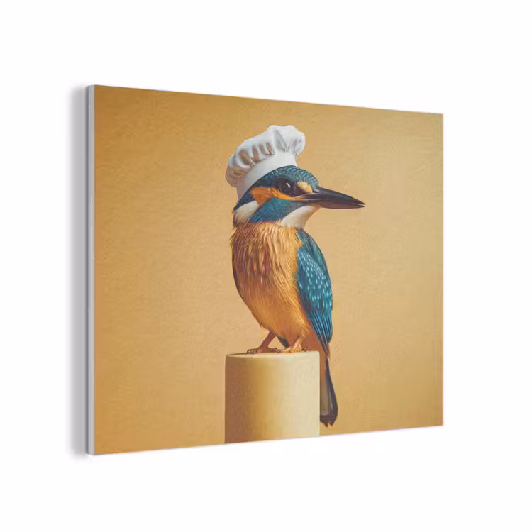 Ijsvogel - Pilaar - Koksmuts - Vogel PET vilt klein -3d