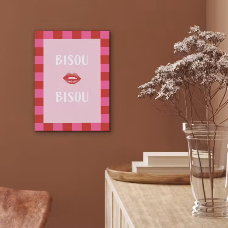 Kiss - Roze - Frans - Valentijn PET vilt klein -sfeer4