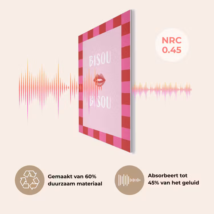 Kiss - Roze - Frans - Valentijn PET vilt klein -USP_NL