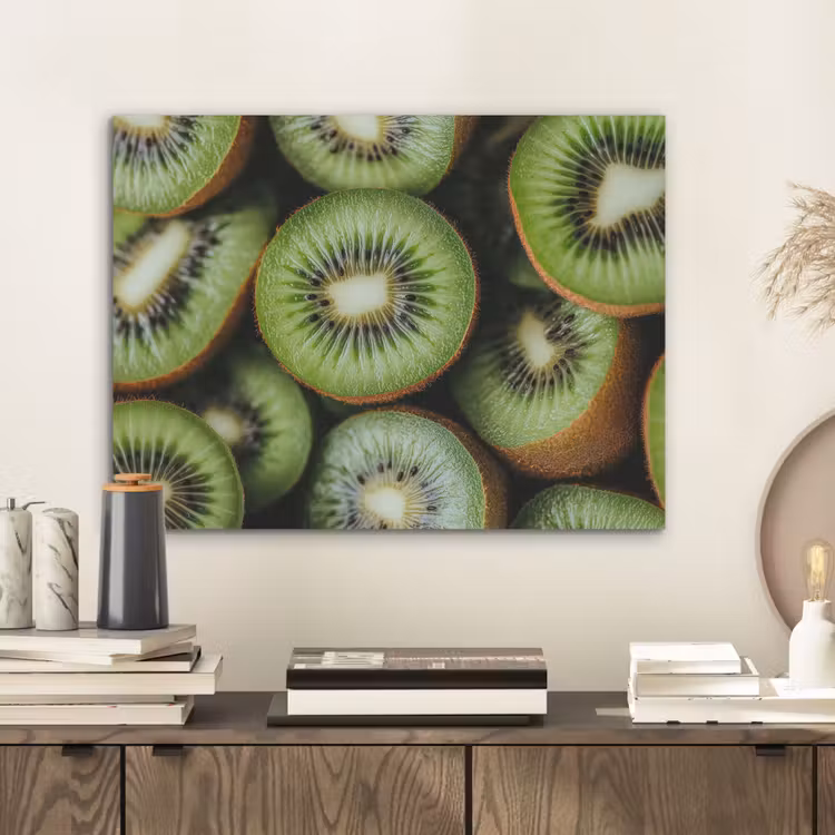 Kiwi - Fruit - Groen PET vilt klein -sfeer1