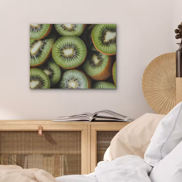 Kiwi - Fruit - Groen PET vilt klein -sfeer3