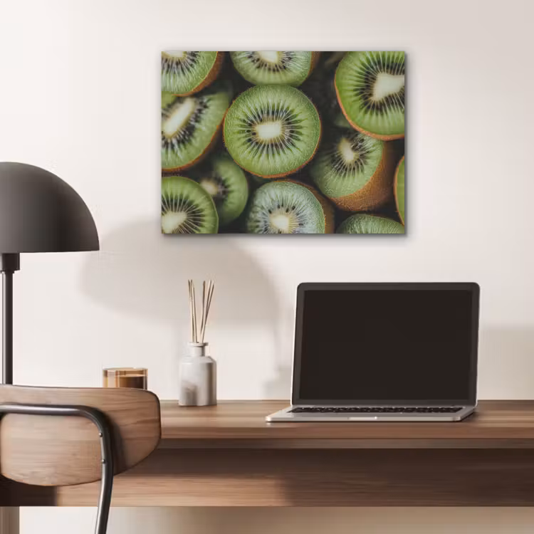 Kiwi - Fruit - Groen PET vilt klein -sfeer5