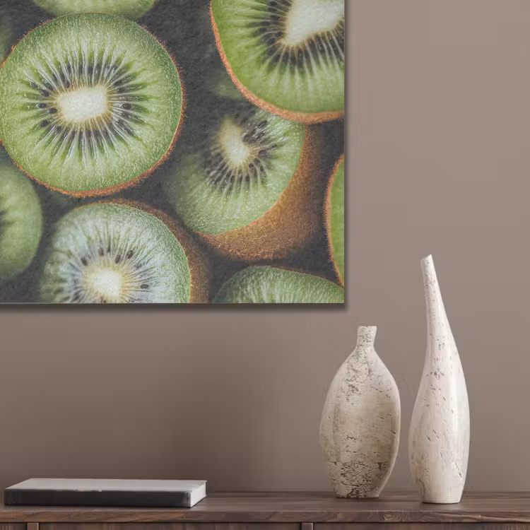 Kiwi - Fruit - Groen PET vilt klein -sfeer6_closeup