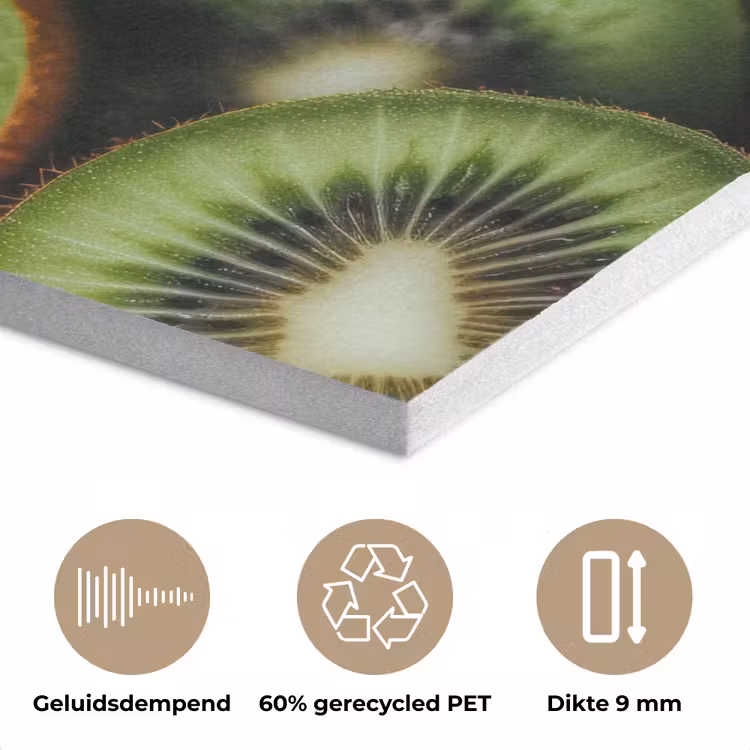 Kiwi - Fruit - Groen PET vilt klein -closeup_NL